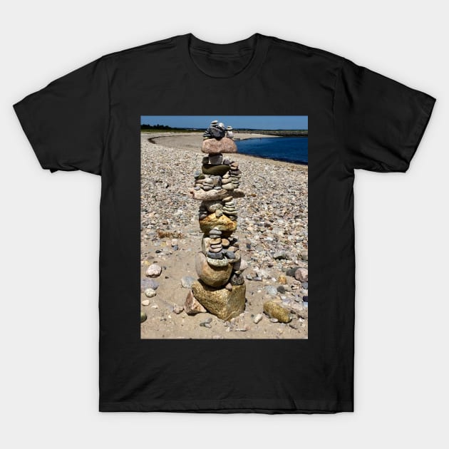 Amazing Cairn, Rock sculpture at CapeCod T-Shirt by Dillyzip1202